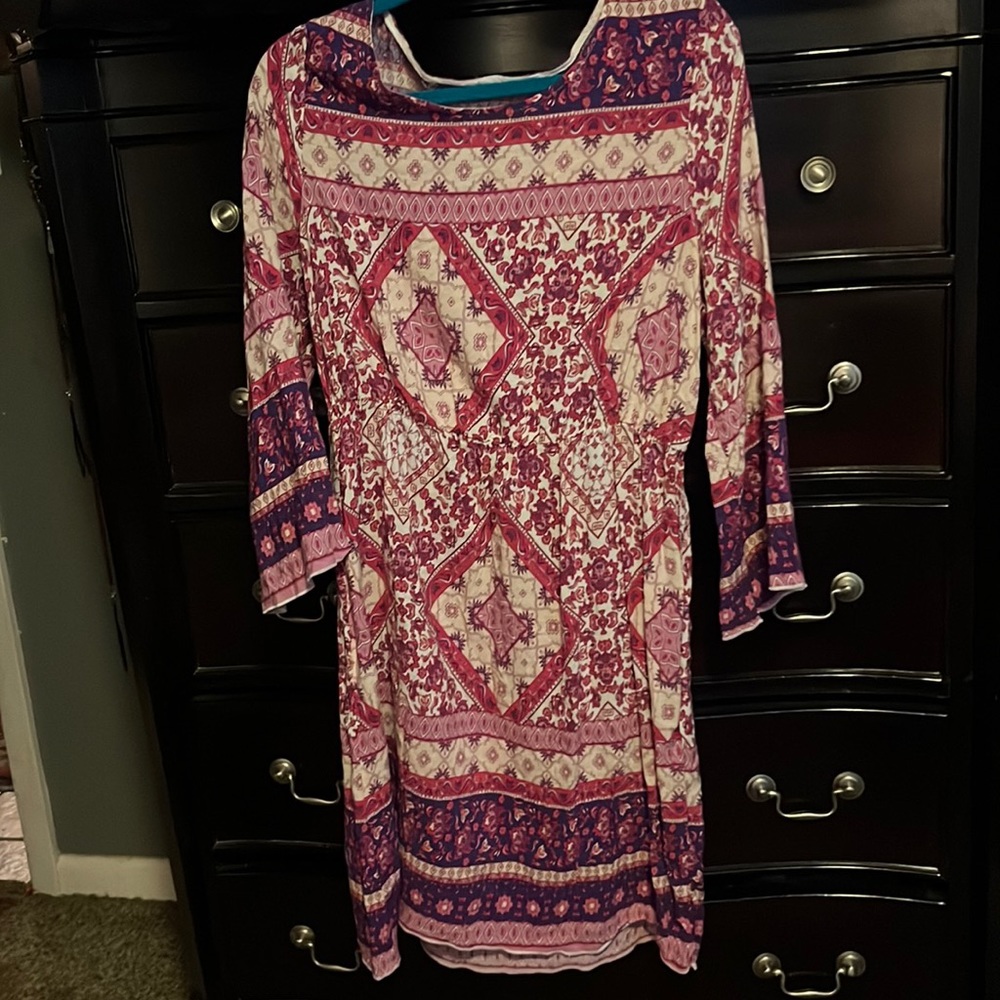 Pink patterned dress